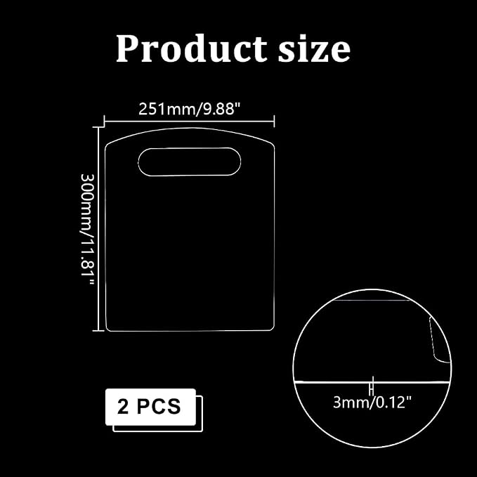 AHANDMAKER 2 PCS Shirt Folding Board 10 X 12 Inch Laundry Organizer with Hook Acrylic Folding Board for Clothes Durable Easy and Fast for Hanging T Shirt, Transparent