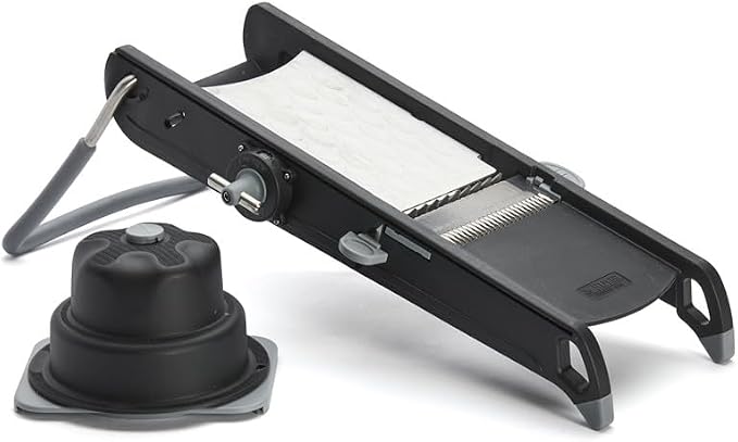 DE Buyer Mandoline Swing Plus, Stainless Steel, Black, 44.5 x 19.5 x 15 cm