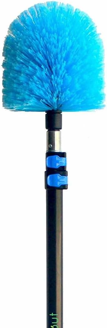 EVERSPROUT Cobweb Duster & 1.5 to 3 ft Pole, Indoor & Outdoor | Medium-Stiff Bristles, for Ceilings, Walls, Corners, Beams, Shelves, Window Screens and more, Lightweight, 3/4" Acme thread