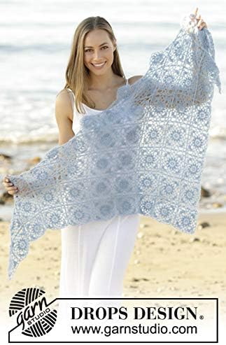 Mohair and Silk Yarn Drops Kid-Silk, 0 or Lace, 2 Ply, 0.9 oz 230 Yards per Ball (08 Light Jeans Blue)