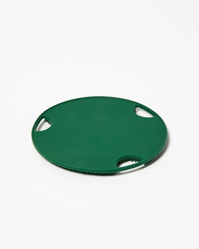 Boie USA Flat Body Scrubber - Hygienic, Exfoliating Loofah Alternative - Feels Like Silicone Scrubber Gentle on Sensitive Skin, Hypoallergenic, BPA- & Latex-Free, Made in The USA (Forest Green)