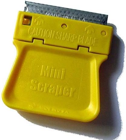 MINISCRAPER® Original Plastic Razor Scraper – 8 Pack Multi‑Surface Tool | Safe plastic razor scraper removes stickers, labels, adhesive and grime; durable USA‑made 8‑pack