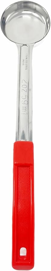 Generic 2 Pack - 2 oz. Portion Control Scoops, Spoodles - Red Handle Food Serving Spoon, Small, Silver, MCP02