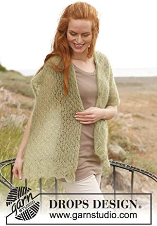 Mohair and Silk Yarn Drops Kid-Silk, 0 or Lace, 2 Ply, 0.9 oz 230 Yards per Ball (18 Apple Green)