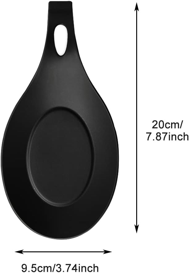 3 PCS Spoon Rest for Stove Top, Heat Resistant Flexible Silicone Kitchen Utensil Rest Ladle Spoon Holder for Stove Top – for Cooking Spatula, Ladle, Brush(Black, Dark Grey, Light Grey)