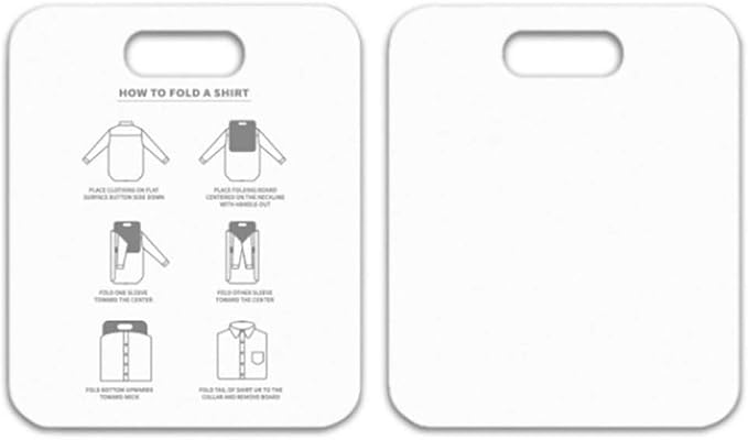 Laundry Folder Garment Organizer, Clothes Folding Board for Shirts Pants Baby Clothes, T Shirts Fast Folder Annular Hole Design Closet Accessory(White)