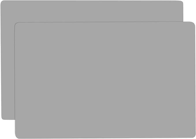 2 Pack Silicone Mats for Kitchen Counter, Treerit 23.62" x 15.75" Thick Large Silicone Mat, Nonskid Heat Resistant Countertop Protector, Easy to Clean, Gray