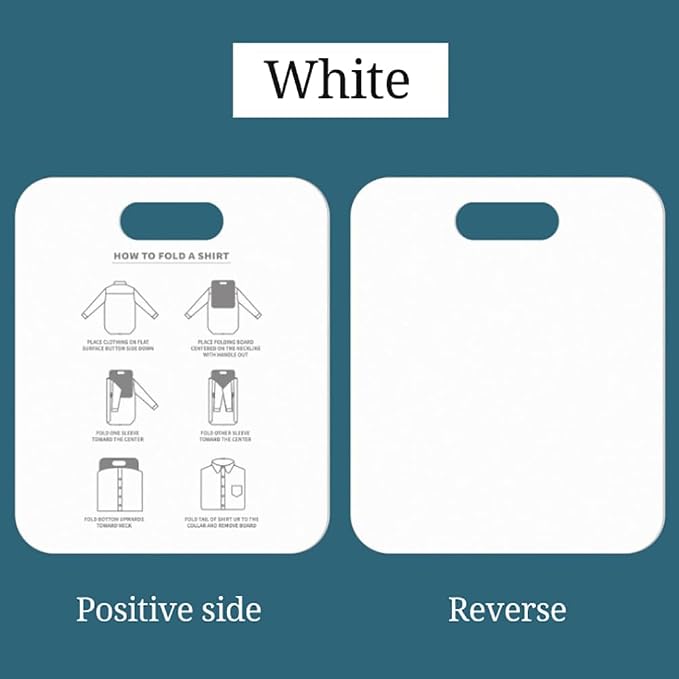 Shirt Folding Board, Tshirt Folding Board Clothes Folding Board Plastic Laundry Folder Home Storage Tool for Adults (white)