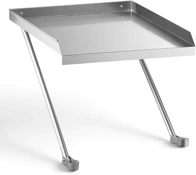 24" x 24" Commercial Stainless Steel Detachable Drainboard for Utility Sinks, Heavy Duty 18 Gauge Type 304 Sink Drain Board, Side Mounted Dish Drying Shelf, Sloped Drainage Tray