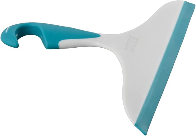 WENKO 20177100 Bathroom Squeegee Loano Light Blue - for Bathroom and Shower, Plastic, Light Blue