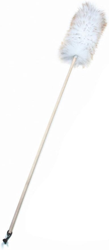 Norpro 48-Inch Pure Lambswool Duster, Natural Wool Cleaning Duster with Long Handle for Home, Office & Hard-to-Reach Areas
