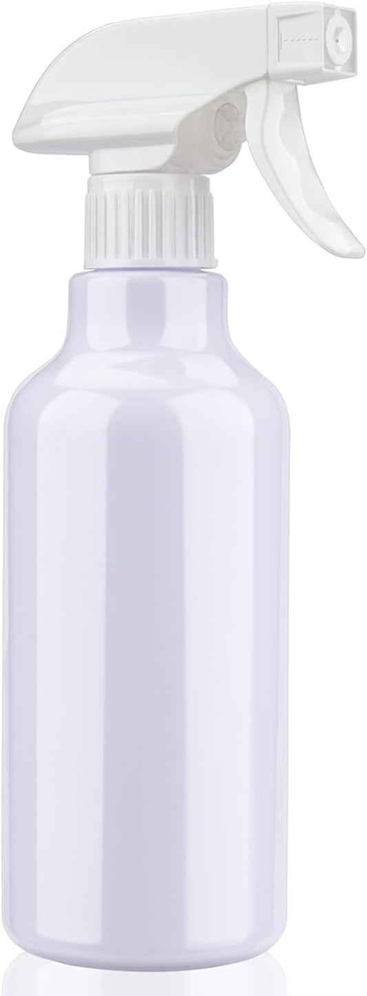 Spray Bottles Plastic Spray Bottle for Hair Mist/Stream Heavy Duty Empty Spray Bottles for Cleaning Solutions, Plants, Cooking (16.9oz-White)