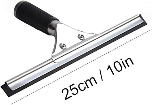 Black 25cm 10in Non-Slip Handle Window Squeegee for Car Windshield, Mirror, Sink, Bathroom, Ceramic Tiles (10in/25cm, Black)
