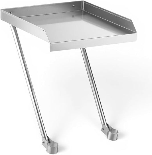 18" x 18" Commercial Stainless Steel Detachable Drainboard for Utility Sinks, Heavy Duty 18 Gauge Type 304 Sink Drain Board, Side Mounted Dish Drying Shelf, Sloped Drainage Tray