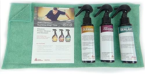 Avery Dennison Supreme Wrap Care - Power Cleaner, Sealant and Micro Fiber Cloth - Professional Quality Car Vinyl Installation Kit - Sample Pack