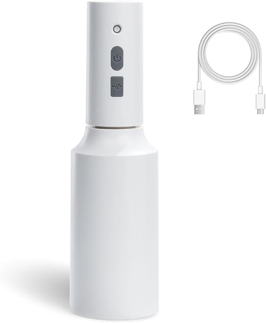 Bamworld Battery Powered Sprayer Rechargeable Electric Spray Bottle 750ml Continuous Mist Sprayer for Plants Cleaning Hairstyling Gardening USB Fast Charging Indoor Outdoor Use Hands-Free white