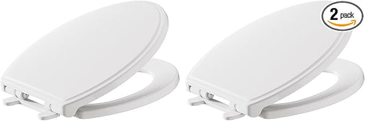American Standard 5020A65G.020 Traditional Luxury Toilet Seat, Slow-Close, Elongated Front, White (Pack of 2)