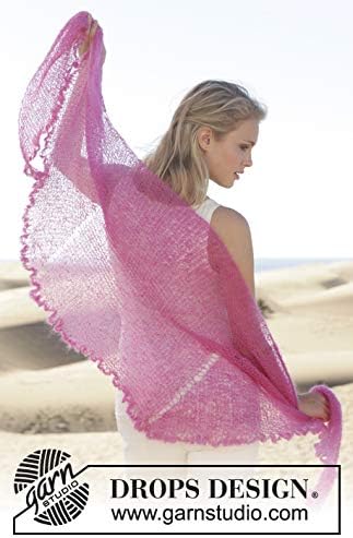 Mohair and Silk Yarn Drops Kid-Silk, 0 or Lace, 2 Ply, 0.9 oz 230 Yards per Ball (13 Pink)