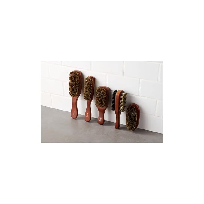 Diane Premium 100% Boar Bristle Club Wave Brush for Men and Barbers – Medium Bristles for Thick Coarse Hair – Use for Detangling, Smoothing, Wave Styles, Soft on Scalp, Restore Shine and Texture