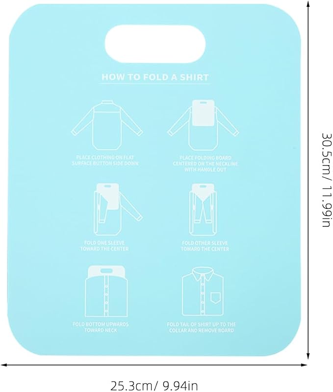 ABOOFAN Shirt Folding Board 3-Pack Clothes Folder Folding Board for T-Shirts and Long-Sleeve Shirts Space-Saving Laundry Organizer for Home Travel and Closet Storage