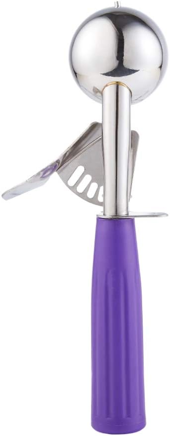 Cookie Scoop - #30 (1.22 oz) - Disher, Portion Scoop, Food Scoop - Portion Control - 18/8 Stainless Steel, Purple Handle