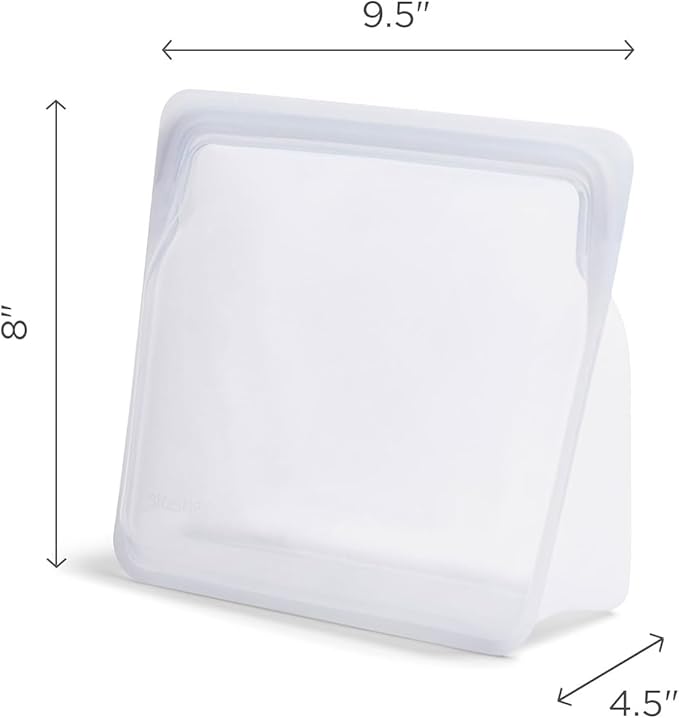 Stasher Premium Reusable Silicone Stand-Up Mega Bag, Sea Urchin, 104 oz | Food-Safe Silicone, Eco-Friendly, Reusable Freezer Bags, Microwave, Dishwasher, Pantry, Meal Prep, Travel Bag, Bulk Storage