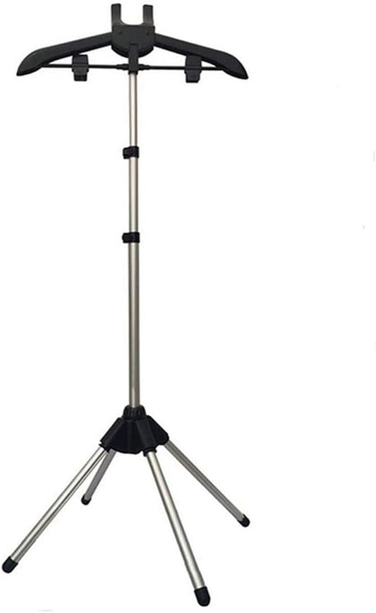 Iron Steam Stand; Foldable Garment Clothes Drying Rack; Handheld Garment Steamer Rack; Height Adjustable Standing Garment Hanger; Steam Ironing Machine Accessories Bracket (Black)