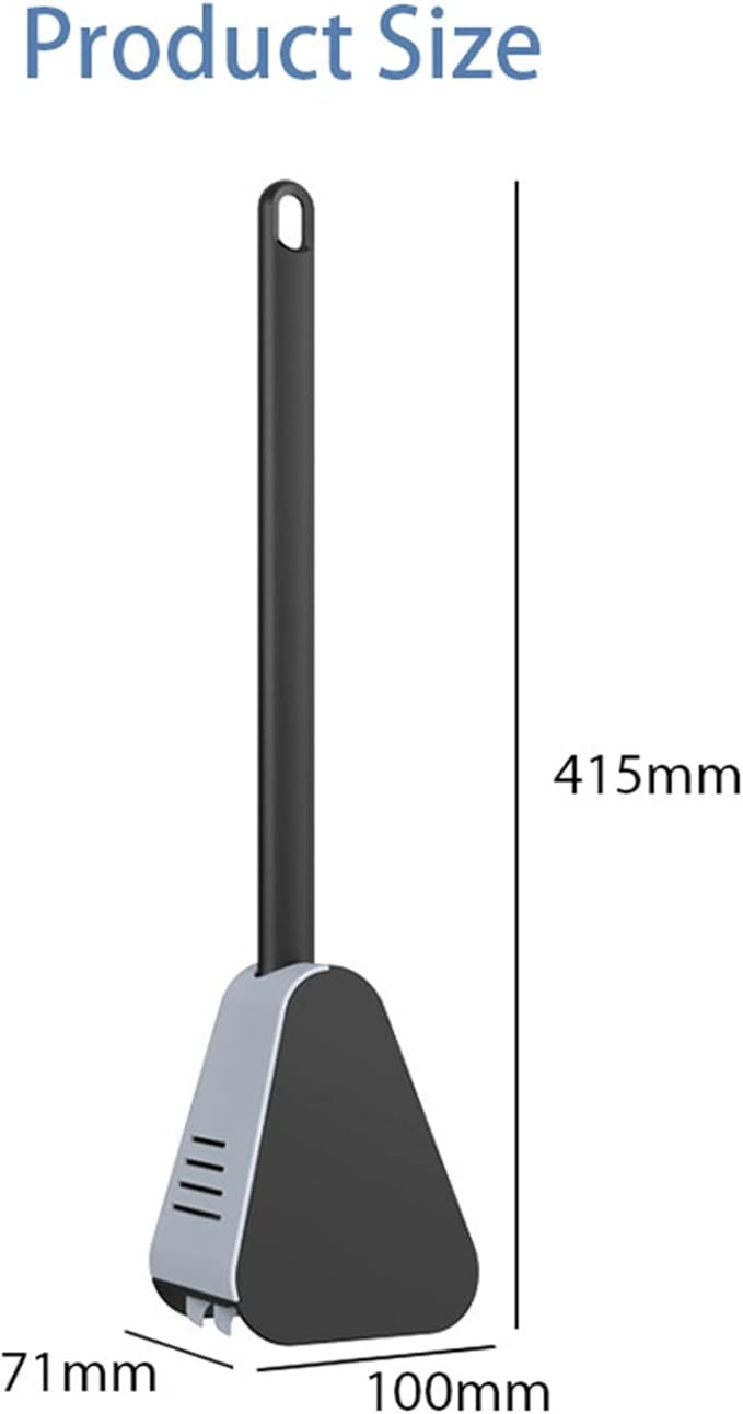 Golf Toilet Brush, Silicone Toilet Brush and Holder Set, Long Handled Toilet Brush, No Dead Corner (B(Without Cover))