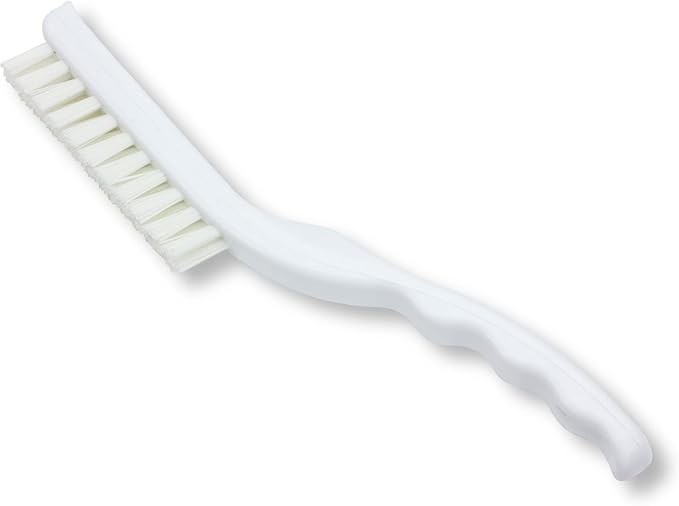 SPARTA Detail Brush Grout Brush, Crevice Brush with Hanging Hole for Bathroom, Kitchens, Countertop, Plastic, 9 Inches, White, (Pack of 6)