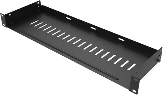 1U Disassembled Vented Rack Shelf Universal Rack Tray No Lip | for 19 Inches Network Cabinet or Server Rack (6 Inches Deep)