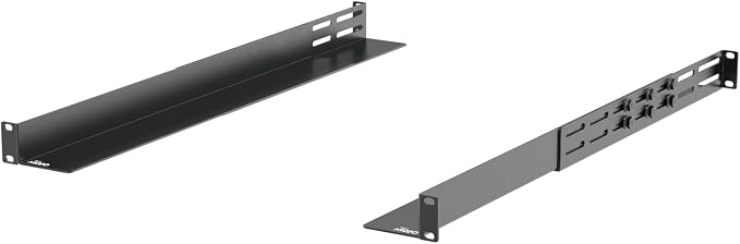 Tecmojo Universal 1U Rack Mount Rail ,4-Post Fully Server Rack Shelf Rail with 20.9"-32" Adjustable Depth, Fit for Non-Rack Mountable Server/Networking/AV/IT Equipment