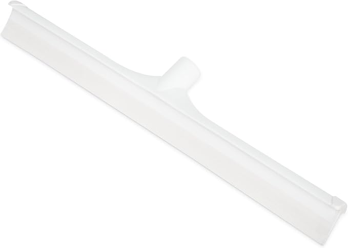 SPARTA 20" Floor Squeegee Replacement Head, Seamless Rubber with Rust-Free Plastic Frame for HACCP Compliance, Heavy-Duty Industrial Use, Thermoplastic Rubber, 19.75 Inches, White (Pack of 6)