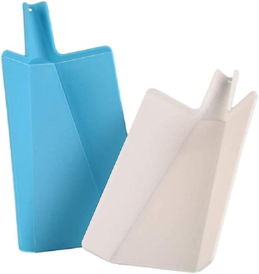 Folding Plastic Cutting Board - Chopping Board Kitchen Prep Mat | 11 inch x 7 inch | Non Slip Surface | Dishwasher Safe | (Set of 2)