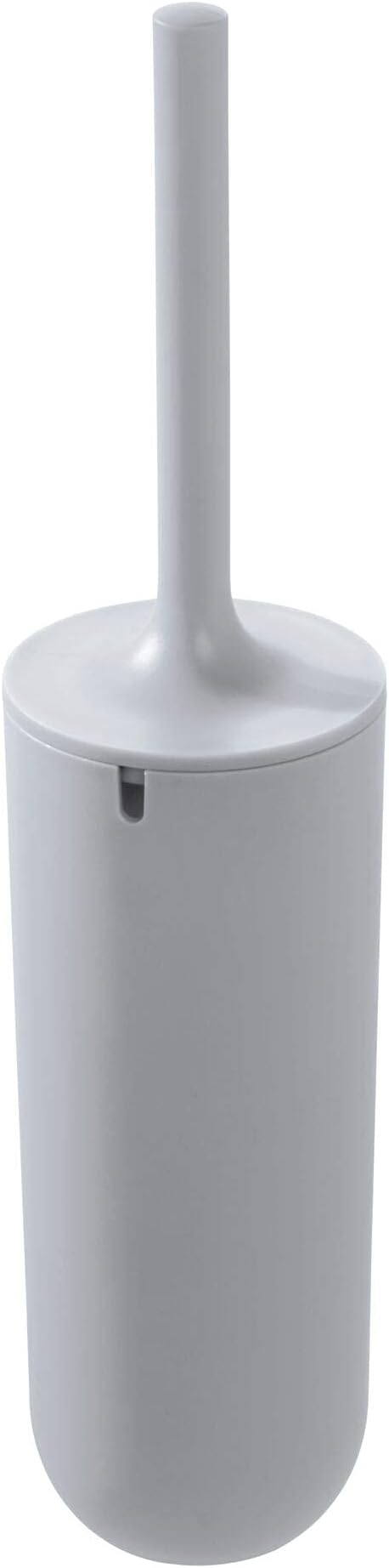 iDesign Cade Bowl Brush and Holder, Toilet Cleaning Set for Bathroom, Matte Gray 2 Each