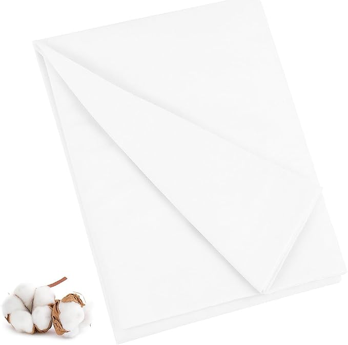 100% Cotton Muslin Fabric, 59 Inch X 5 Yards White Fabric by The Yard | Medium Weight, Easy Care, Fabric for Sewing Embroidery , Garments, Crafts Material, Apparel Cloth