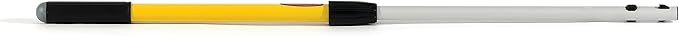 Rubbermaid Commercial Products HYGEN Quick-Connect Straight Extension/Extendable Handle/Stick, 20 - 40 inch, Yellow, Lightweight for Janitorial/Professional Microfiber Cleaning/Dusting