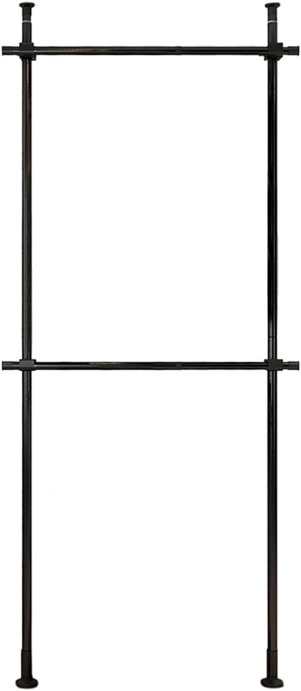 Floor to Ceiling Clothes Rack, Heavy-Duty Telescopic Clothes Storage System, 43.3-120in Height 27.5-43.3in Width, 220.46lbs Load Capacity Floor Ceiling Laundry Drying Rack