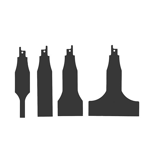 Reciprocating Saw Saber Blade, Sawzall Scraper Blades Multifunctional High Carbon Steel Tile Cleaning Tools Scraping Tool Attachment Floor Clean Scrapers Heavy Duty Tile Ground Mud Wall 4PCS