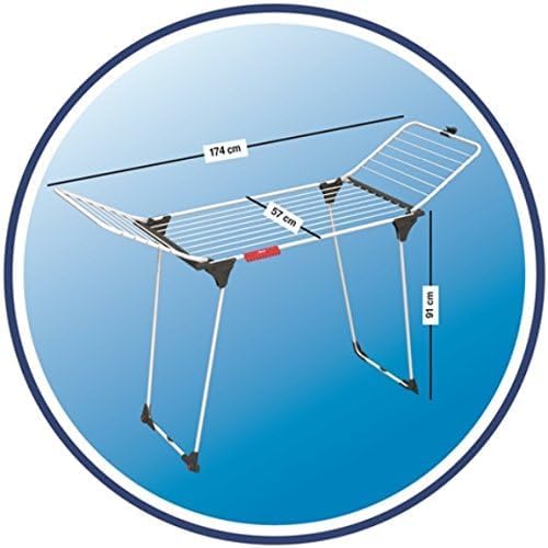 Vileda Clothes Rack, Steel, Aluminium, Gray, 58,5 x 20 x 108,5 cm