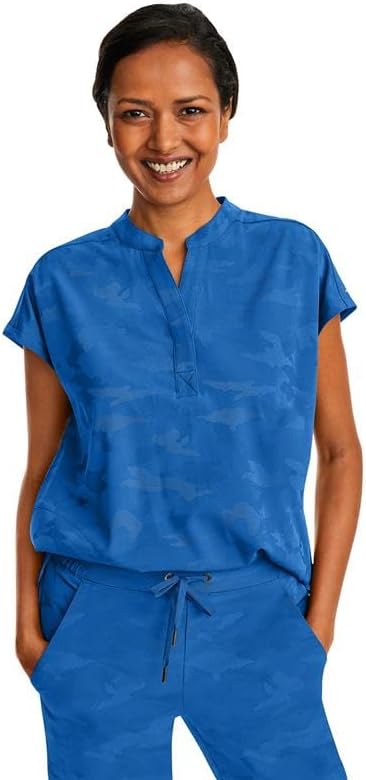 Healing Hands Purple Label Scrub Top for Women Modern Fit Tee | 2 Functional Pockets, Moisture Wicking Fabric, 360° Stretch, Quick Dry Performance, Back Yoke, Rounded Hem, Easy Care