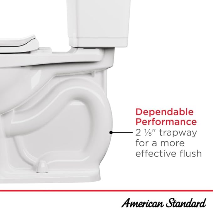American Standard 215TA104.020 Cadet PRO Two-Piece Toilet, Seat not Included, Extra Tall Height, Left-Hand Trip Lever, 12-Inch Rough, Elongated Front, White, 1.28 GPF (Pack of 2)