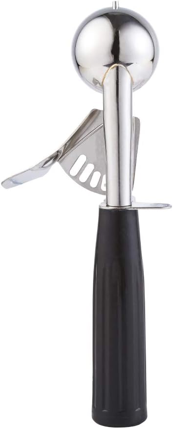 Cookie Scoop - #40 (0.78 oz) - Disher, Portion Scoop, Food Scoop - Portion Control - 18/8 Stainless Steel, Black Handle