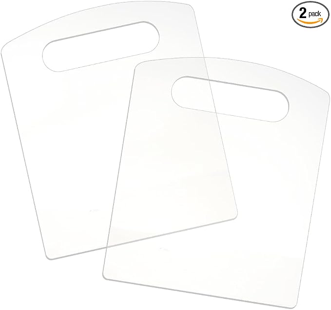 AHANDMAKER 2 PCS Shirt Folding Board 10 X 12 Inch Laundry Organizer with Hook Acrylic Folding Board for Clothes Durable Easy and Fast for Hanging T Shirt, Transparent