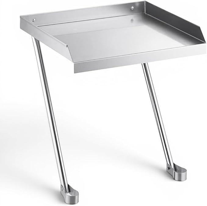 21" x 24" Commercial Stainless Steel Detachable Drainboard for Utility Sinks, Heavy Duty 18 Gauge Type 304 Sink Drain Board, Side Mounted Dish Drying Shelf, Sloped Drainage Tray