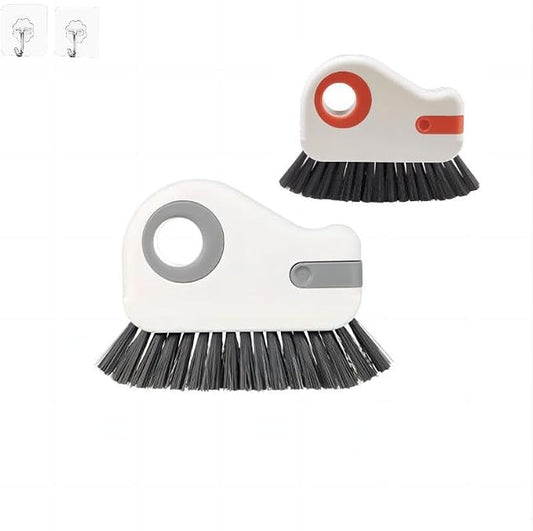 2 in 1 Groove Cleaning Brush Window Track Cleaning Tools,2 PCS Multi-Function Hard Bristle Crevice Cleaning Brushes for Sliding Door,Window Track,Grout Lines,Shower Door Tracks