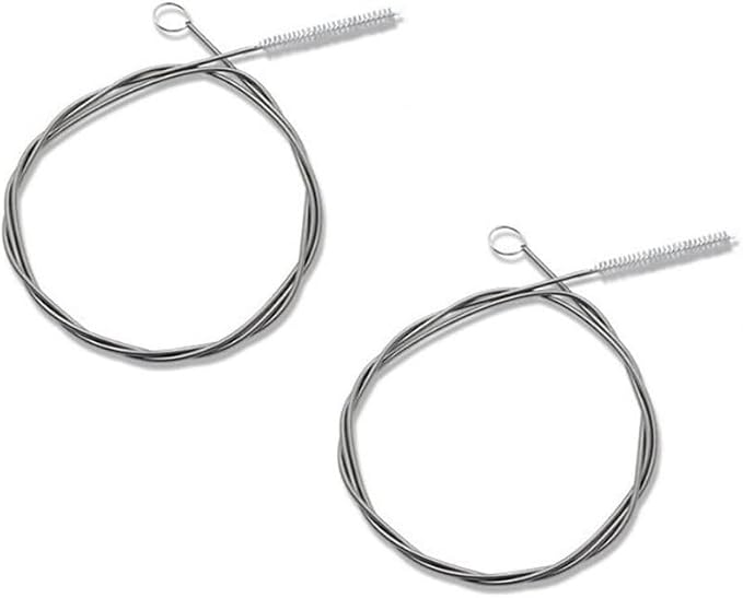 60 Inch Extra Long Flexible Tube Pipe Cleaner Brush Fridge Cleaning Tool, Stainless Steel Drain Tube Cleaning Brushes for Sink Refrigerator Kitchen（2 Pack）