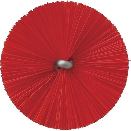 1-5/8" W Tube and Valve Brush, Stiff, 13 3/4 in L Handle, 5 in L Brush, Red, 19 57/64 in L Overall - 1 Each