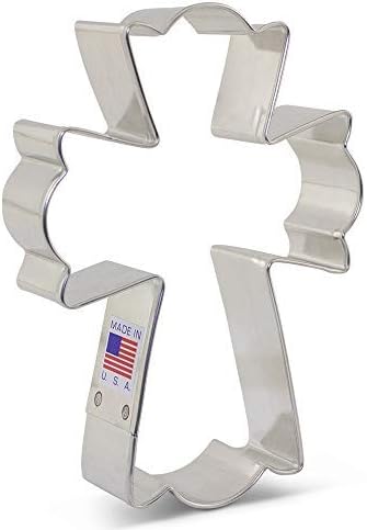 Ann Clark Cookie Cutters Large Fancy Cross Cookie Cutter, 4.5" Made in USA