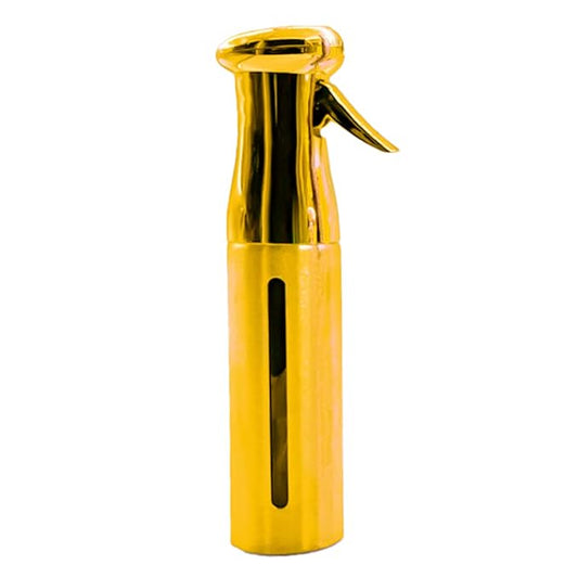 Colortrak Luminous Spray Bottle, 250ml/8.5oz Bottle with Full 360° Distribution, Easy-Use Pump, Quick View Window to Monitor Water Level, Eco-Friendly, Gold