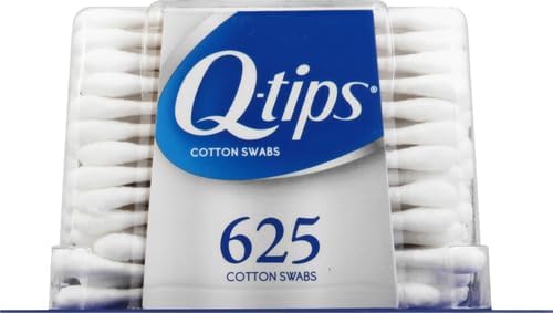 Q-tips Cotton Swabs for Hygiene and Beauty Care Original Cotton Swab Made with 100% Cotton 625 Count, (Pack of 2)